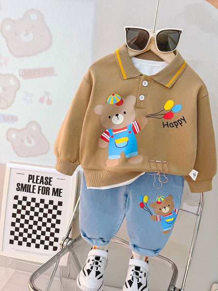 بلوز شلوار بچگانه خرس و بادکنک 9 ماه تا 5 سال