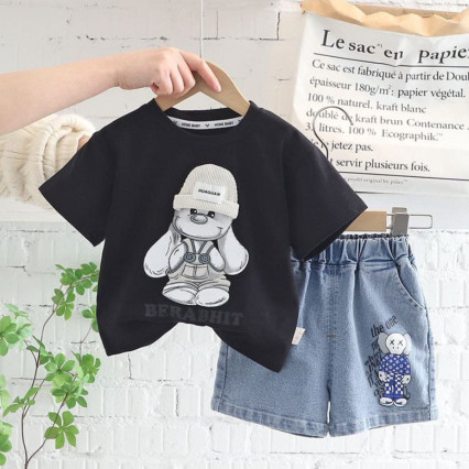 تیشرت و شلوارک بچگانه گوش دراز 9 ماه تا 5 سال