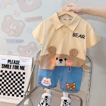 دو تیکه بچگانه تابستانی خرس و خرگوش 9 ماه تا 5 سال