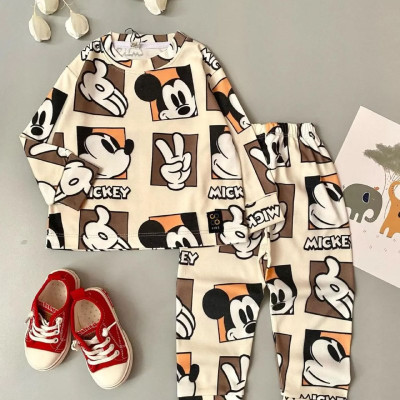 ست بلوز شلوار راحتی بچگانه طرح میکی Mickey برای 9 ماه تا 5 سال