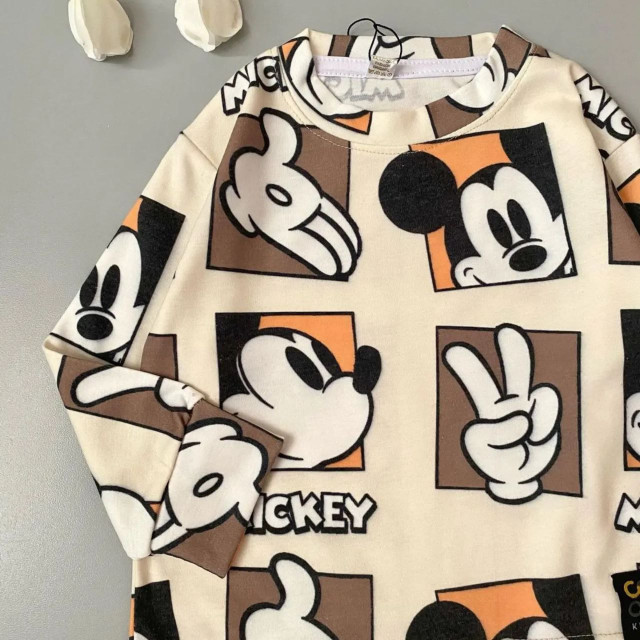 ست بلوز شلوار راحتی بچگانه طرح میکی Mickey برای 9 ماه تا 5 سال