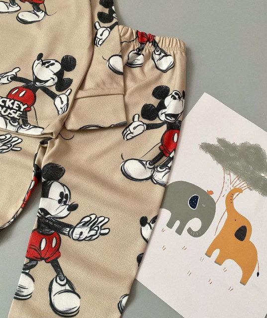 ست بلوز شلوار راحتی بچگانه طرح میکی Mickey Mouse برای 9 ماه تا 5 سال