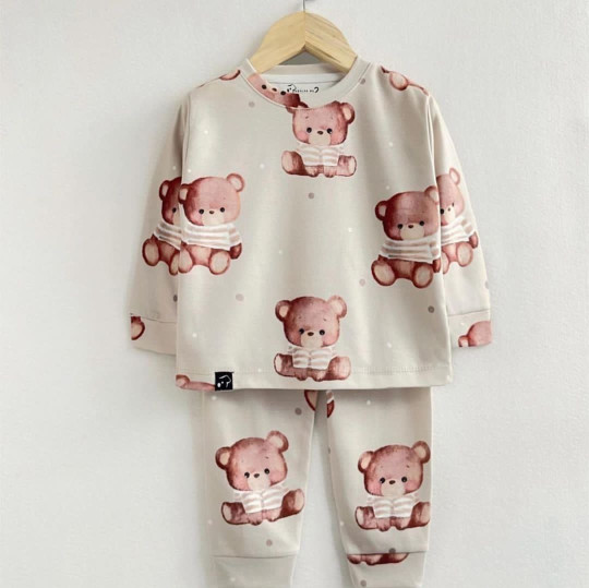 ست بلوز شلوار راحتی بچگانه طرح خرس کوچولو 9 ماه تا 5 سال