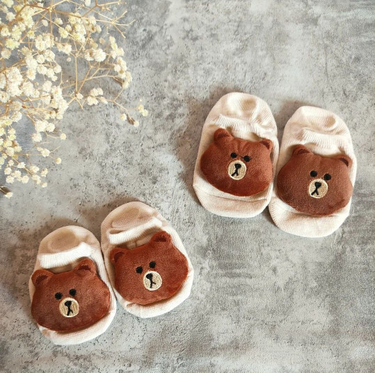 جوراب بچگانه طرح تدی عروسکی