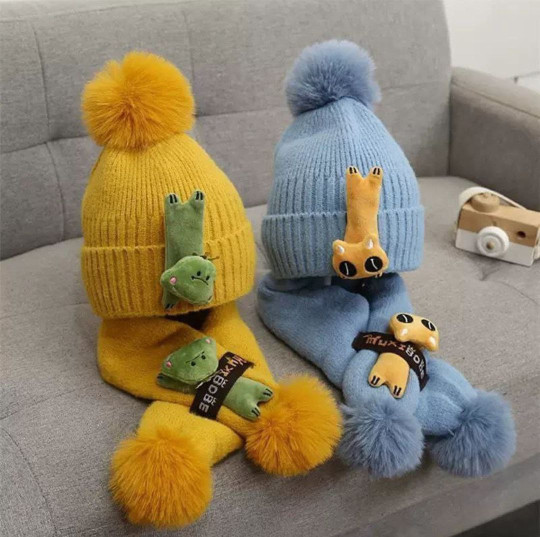 شال کلاه بچگانه عروسکدار 7 ماه تا 3/5 سال