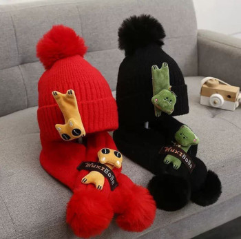 شال کلاه بچگانه عروسکدار 7 ماه تا 3/5 سال