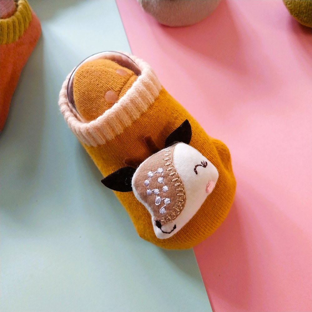 جوراب عروسکی بچگانه کف استپ دار چند رنگ تا 1 سال