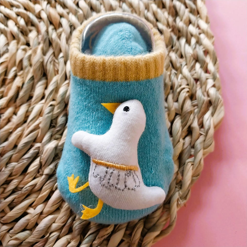 جوراب عروسکی بچگانه کف استپ دار چند رنگ تا 1 سال