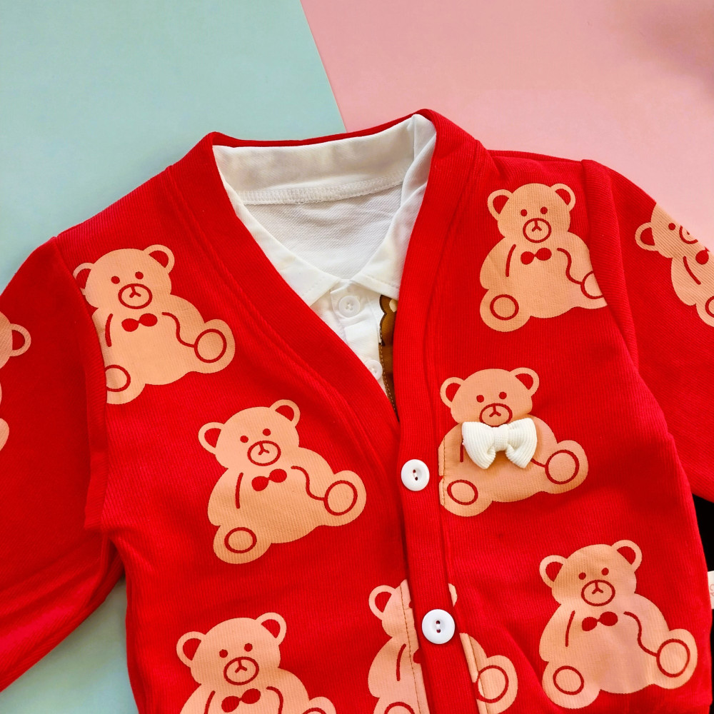 لباس بچگانه سه تیکه خرسی 9 ماه تا 5 سال