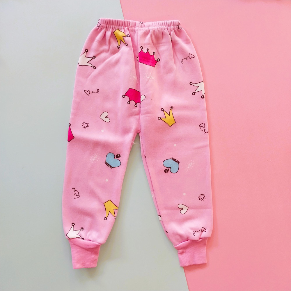 ست بلوز شلوار بچگانه توکرکی نقلی طرح تاج 3 ماه تا 2 سال