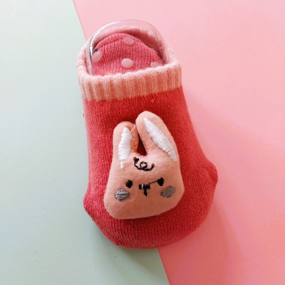 جوراب عروسکی بچگانه کف استپ دار چند رنگ تا 1 سال