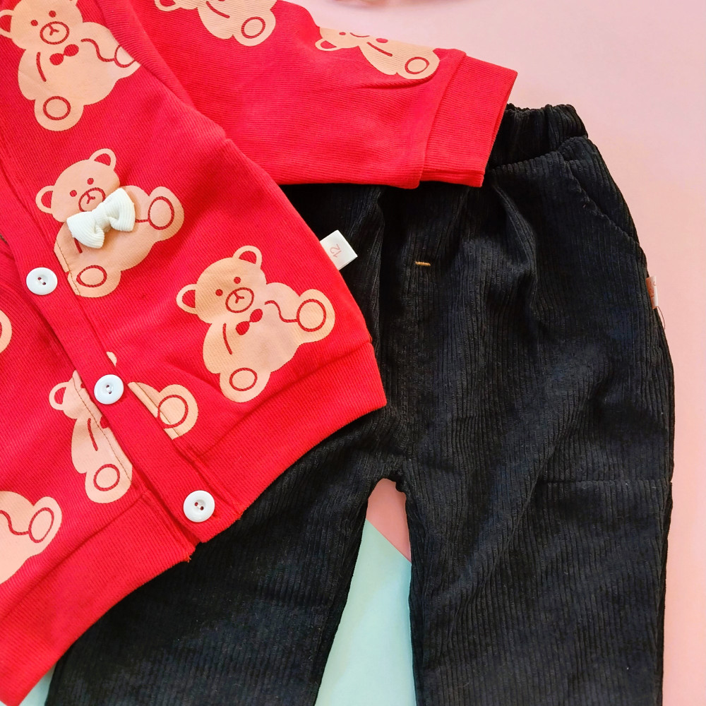 لباس بچگانه سه تیکه خرسی 9 ماه تا 5 سال