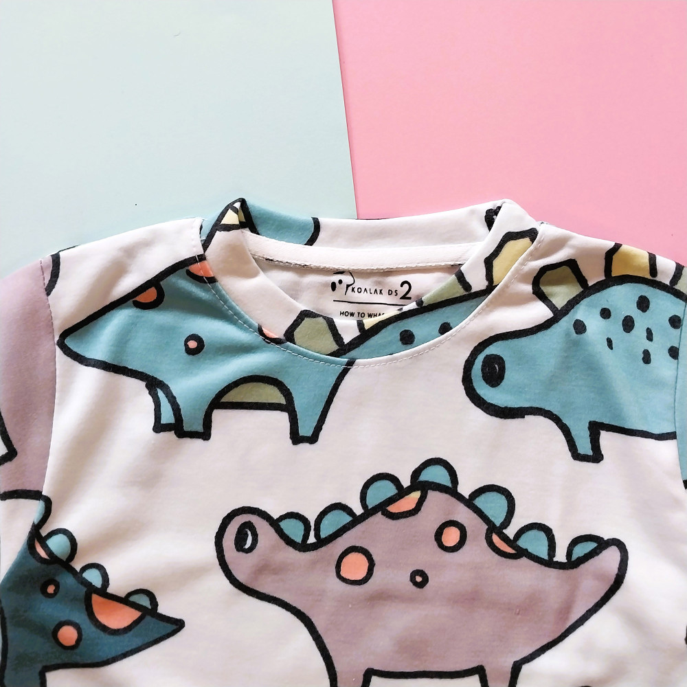 ست بلوز شلوار راحتی بچگانه طرح دایناسور 1 تا 4 سال