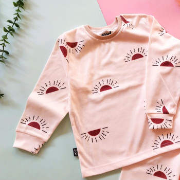 ست بلوز شلوار راحتی بچگانه طرح خورشید 6 ماه تا 7 سال