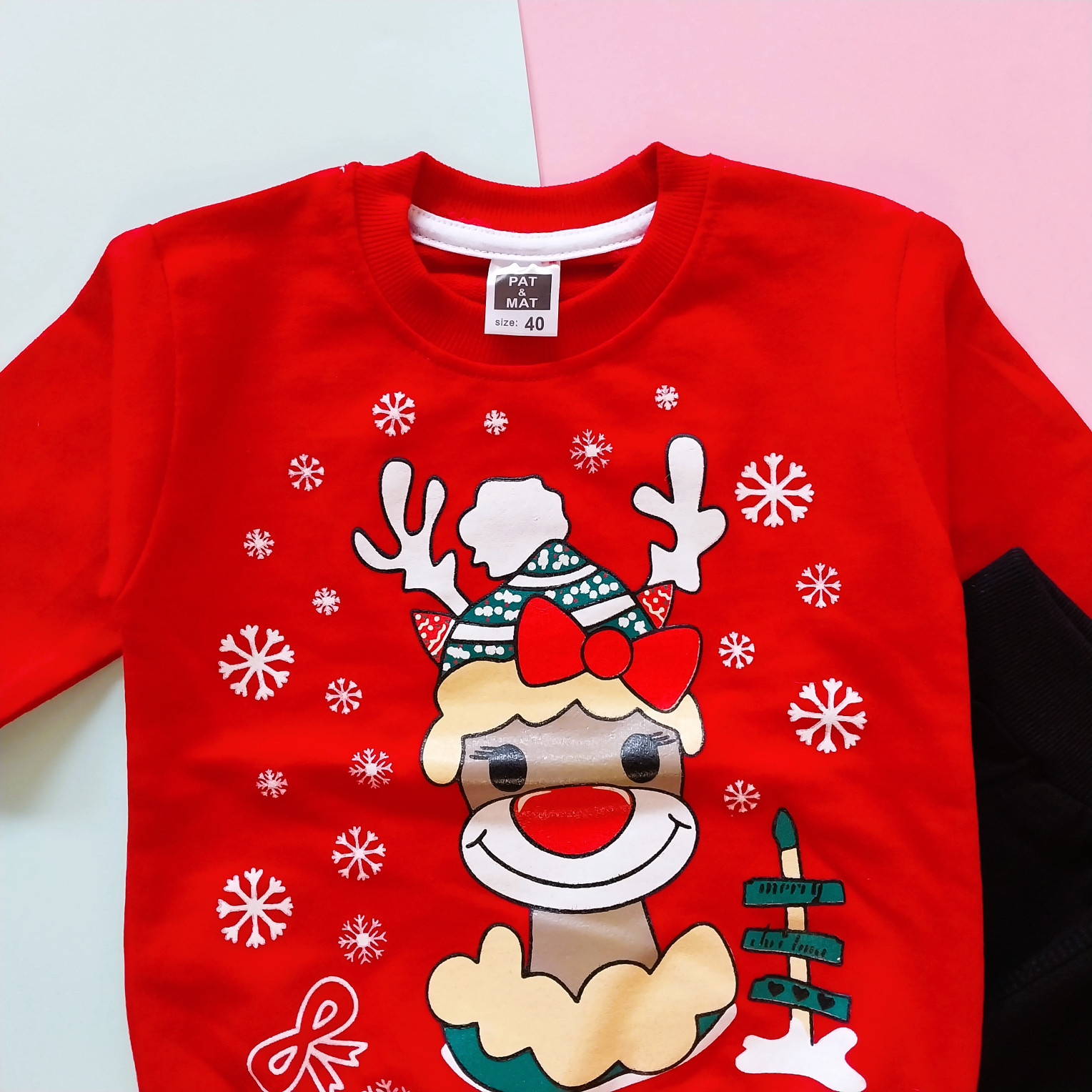 بلوز شلوار دخترانه بچگانه طرح گوزن 2 تا 8 سال