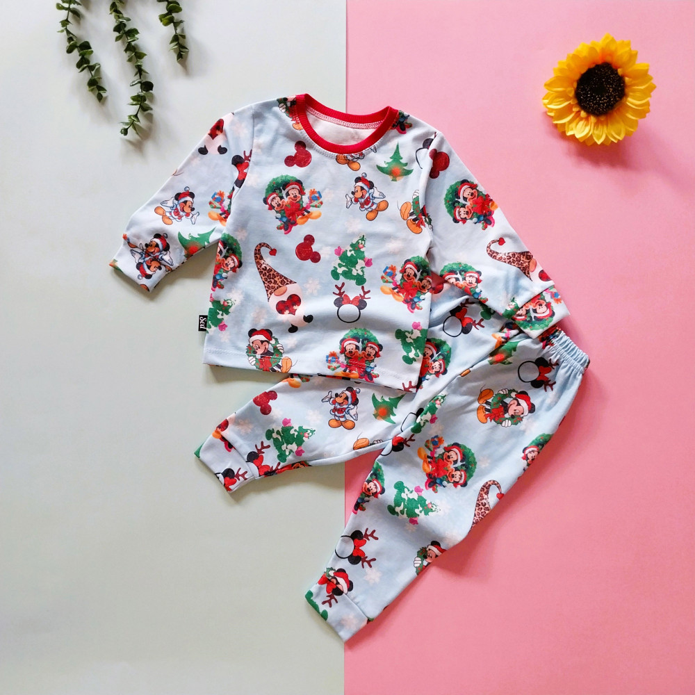 ست بلوز شلوار راحتی بچگانه طرح میکی 1 تا 7 سال