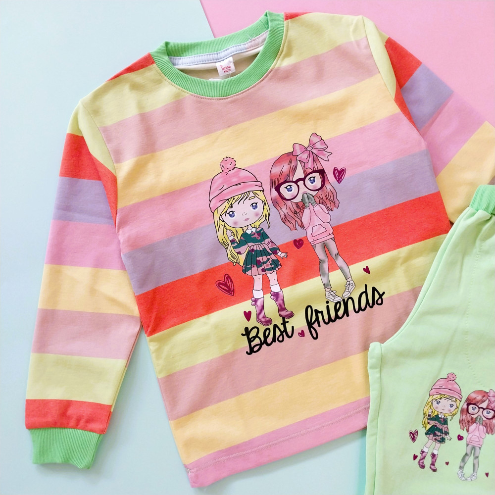 بلوز شلوار راحتی بچگانه رینگر دخترانه 6 تا 8 سال