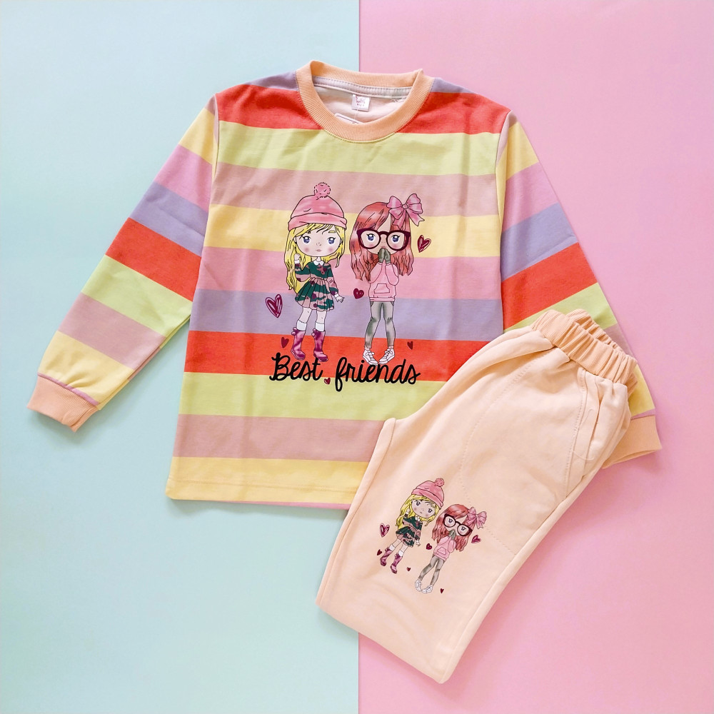 بلوز شلوار راحتی بچگانه رینگر دخترانه 6 تا 8 سال