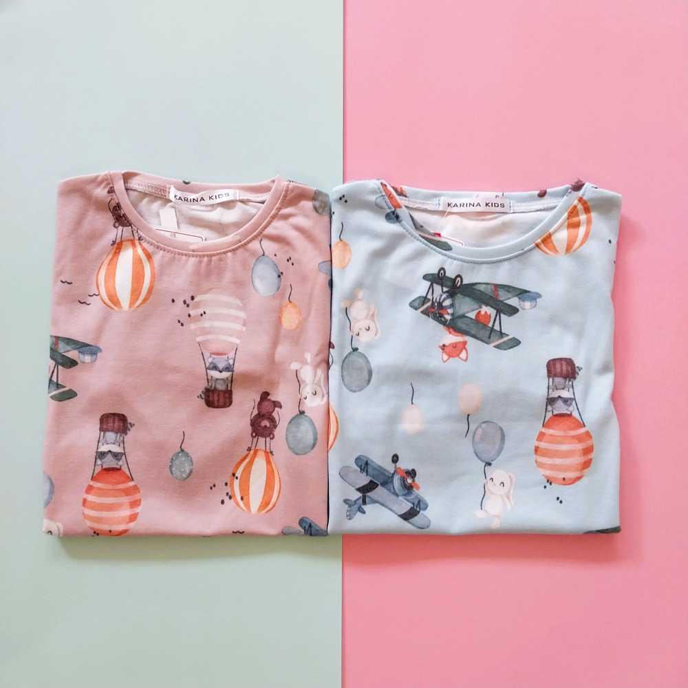 ست بلوز شلوار راحتی بچگانه طرح بالن 2 تا 8 سال