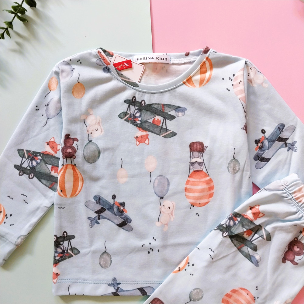 ست بلوز شلوار راحتی بچگانه طرح بالن 2 تا 8 سال