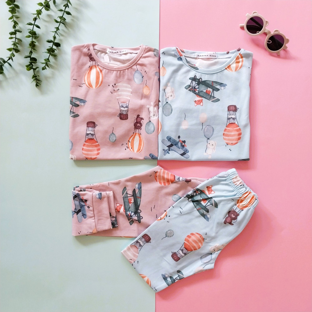 ست بلوز شلوار راحتی بچگانه طرح بالن 2 تا 8 سال