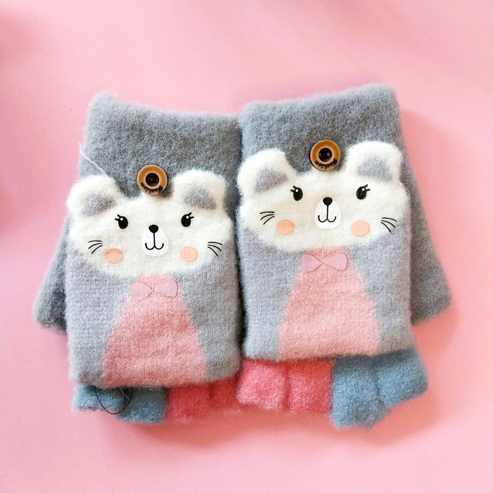 دستکش عروسکی بچگانه طرح گربه 6 تا 12 سال