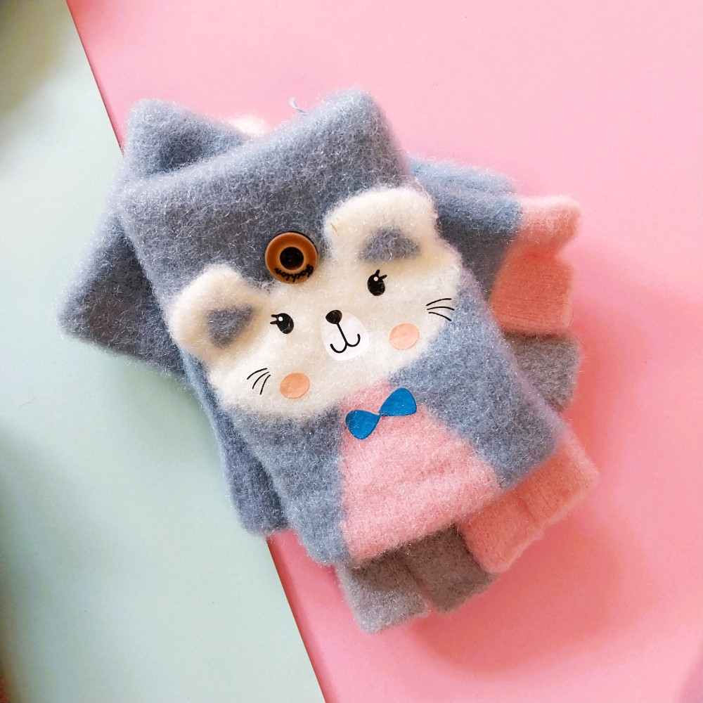 دستکش عروسکی بچگانه طرح گربه 6 تا 12 سال