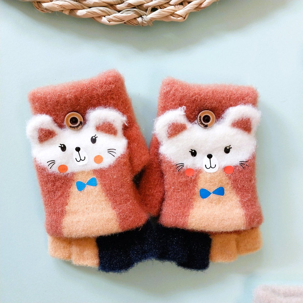 دستکش عروسکی بچگانه طرح گربه 6 تا 12 سال