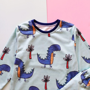 ست بلوز شلوار راحتی بچگانه طرح دایناسور 1 تا 7 سال