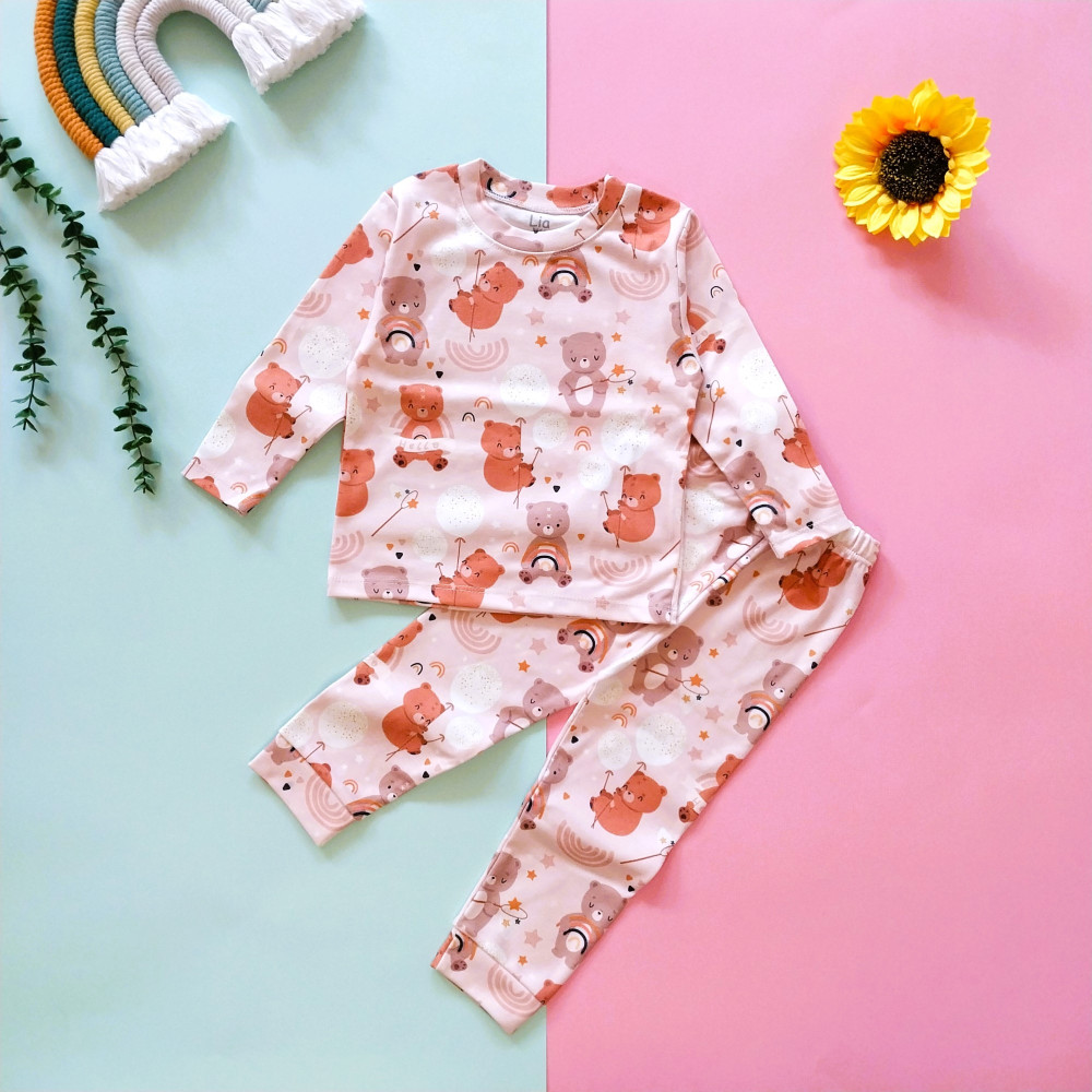 ست بلوز شلوار راحتی بچگانه خرس جادویی 18 ماه تا 5 سال