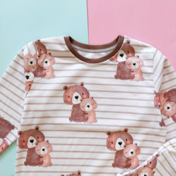 ست بلوز شلوار راحتی بچگانه طرح تدی 1 تا 7 سال