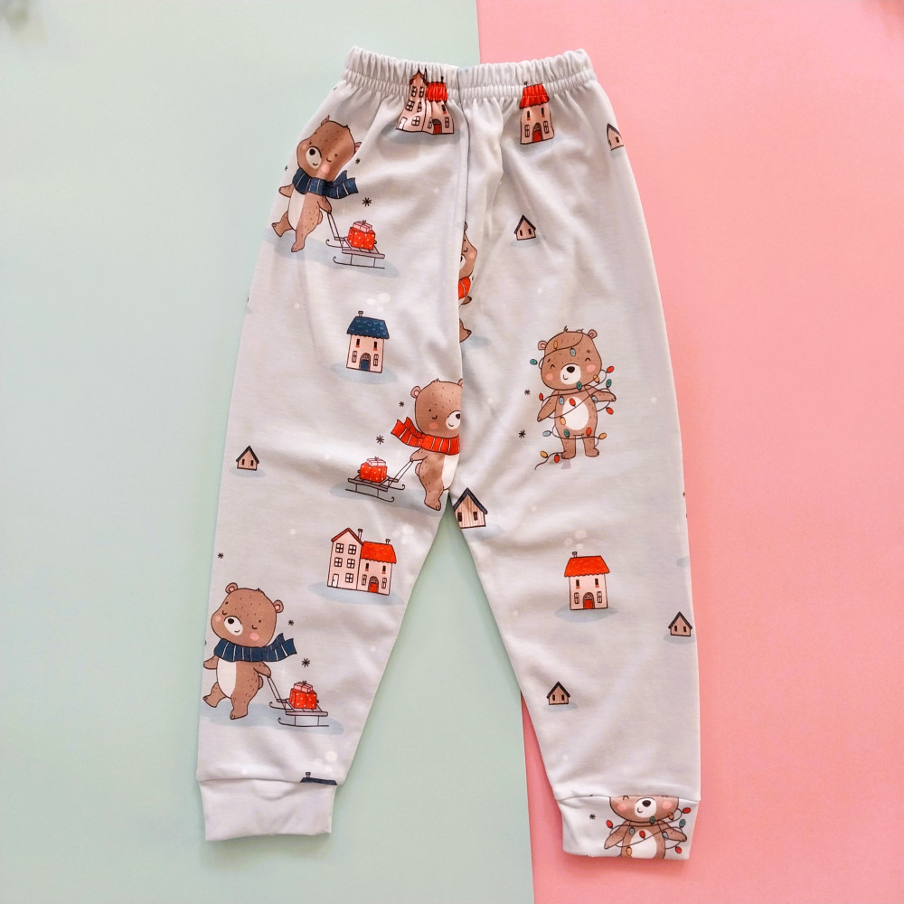 ست بلوز شلوار راحتی بچگانه طرح تدی 1 تا 7 سال