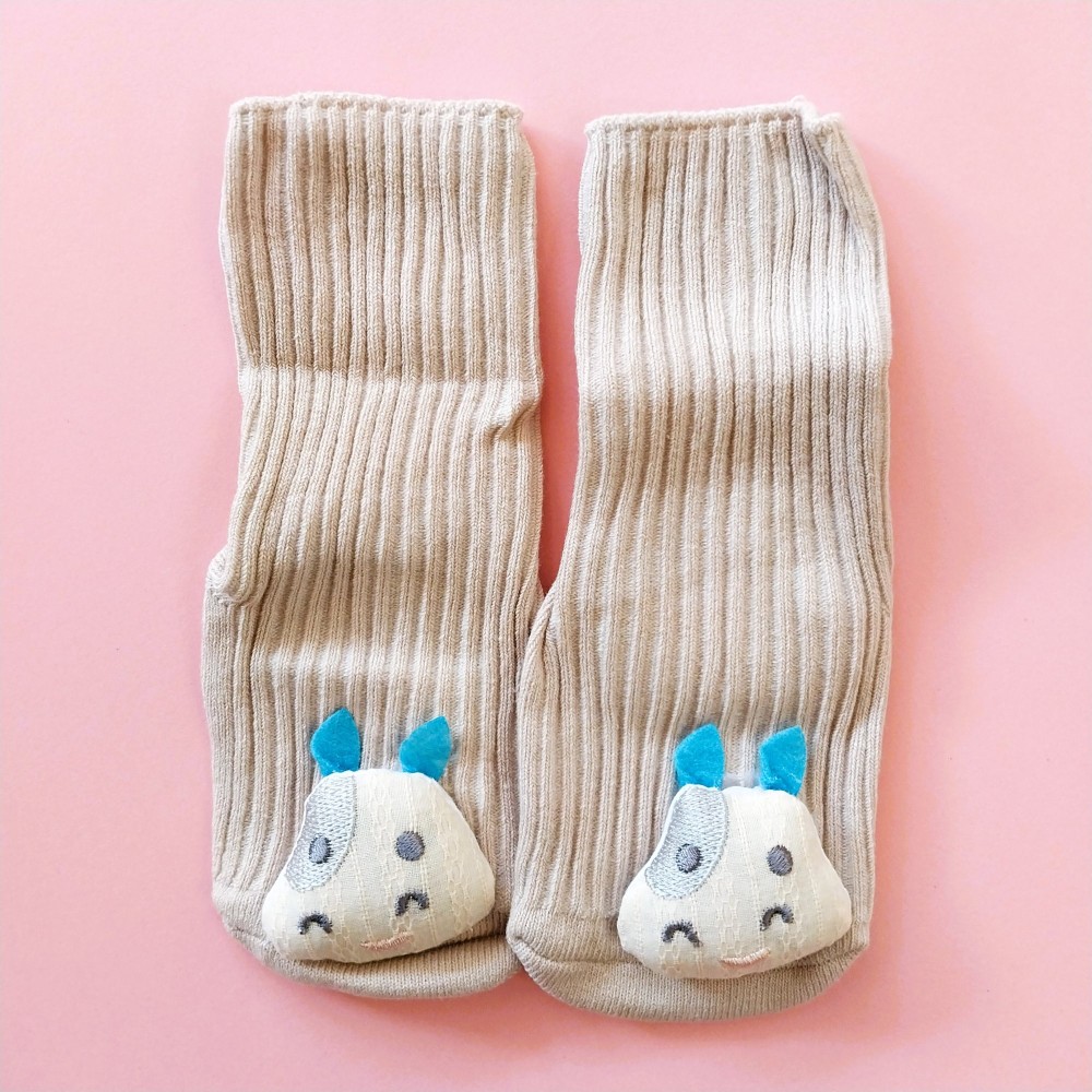 جوراب بچگانه طرح عروسکی دخترانه و پسرانه مناسب 1 تا 3 سال