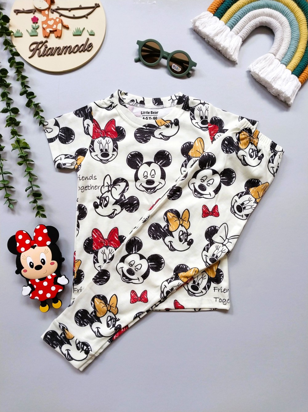 ست تیشرت شلوار راحتی دخترانه بچگانه مناسب 1 تا 6 سال