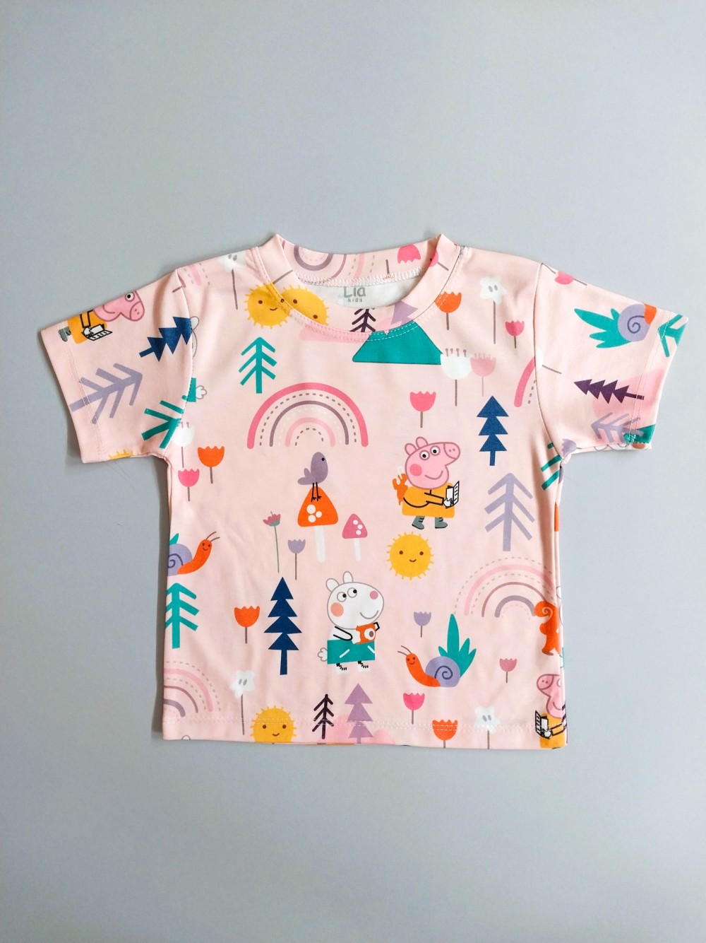 ست تیشرت شلوار راحتی بچگانه طرح پپا پیگ مناسب 1 تا 5 سال