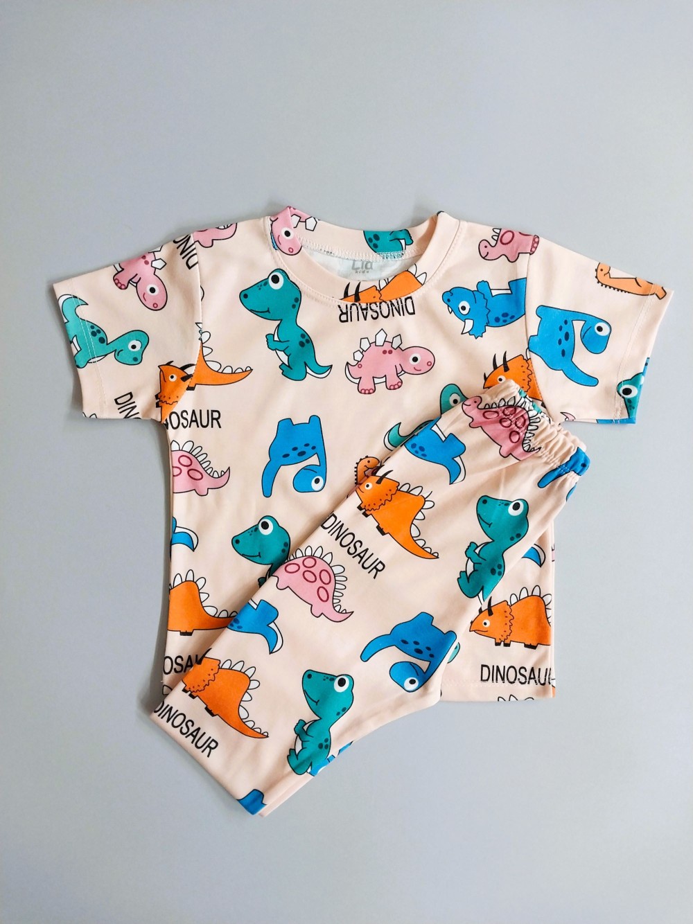 ست تیشرت شلوار راحتی بچگانه طرح دایناسور مناسب 1 تا 5 سال