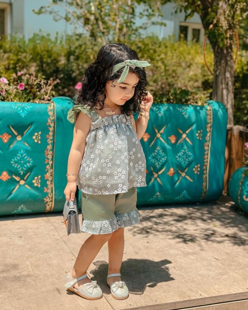 تاپ و شلوارک لنین بچگانه مناسب 1 تا 7 سال