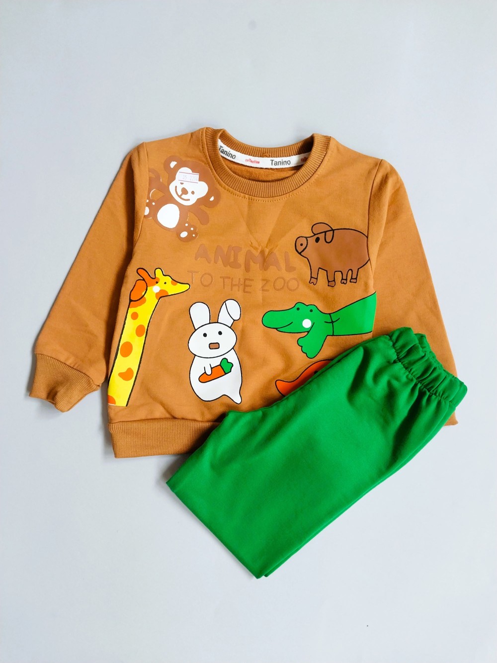 ست بلوز شلوار راحتی بچگانه طرح حیوانات مناسب 1 تا 6 سال