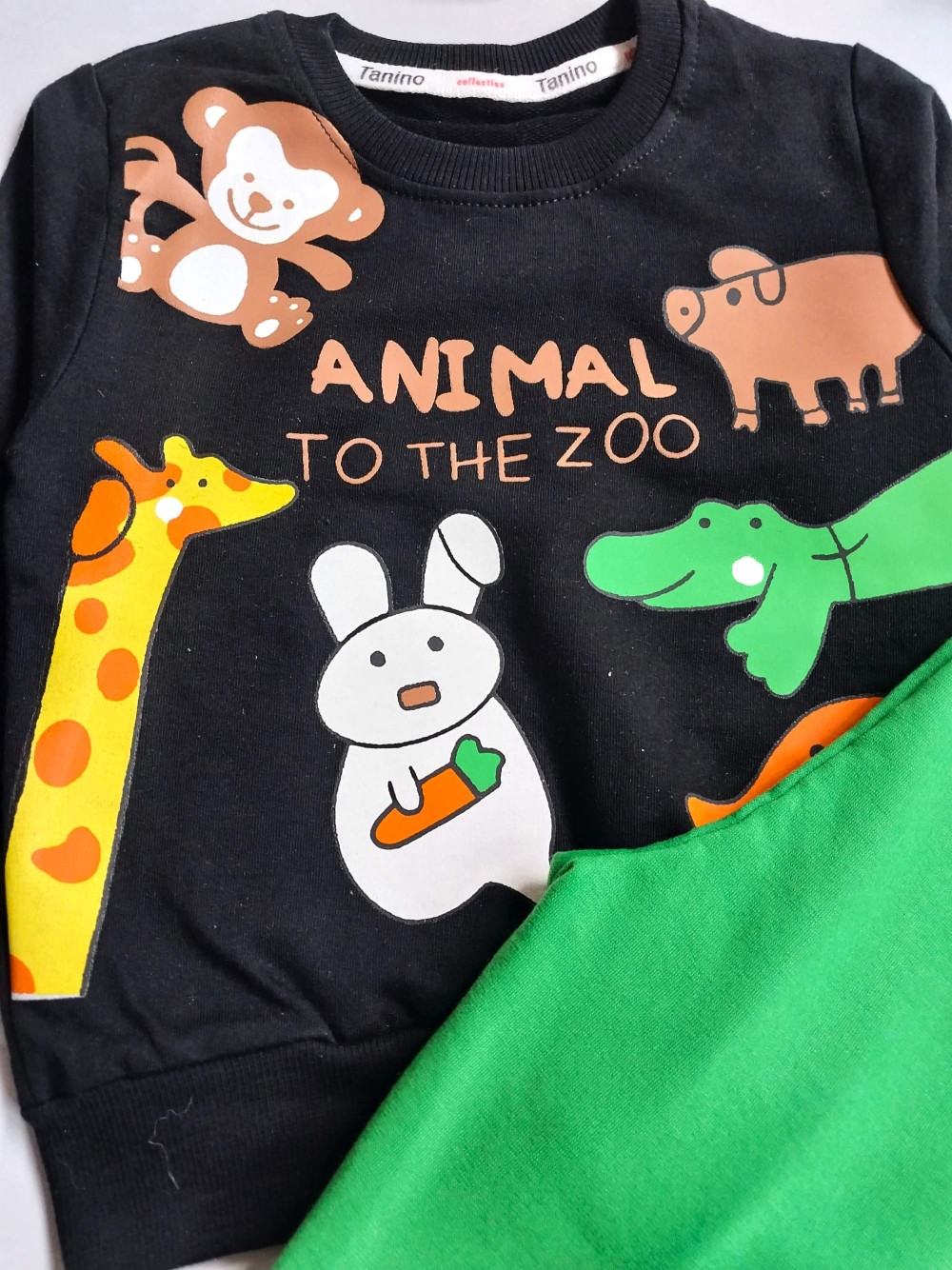 ست بلوز شلوار راحتی بچگانه طرح حیوانات مناسب 1 تا 6 سال