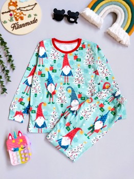 ست بلوز شلوار بچگانه راحتی یلدایی کریسمسی مناسب 1 تا 7 سال