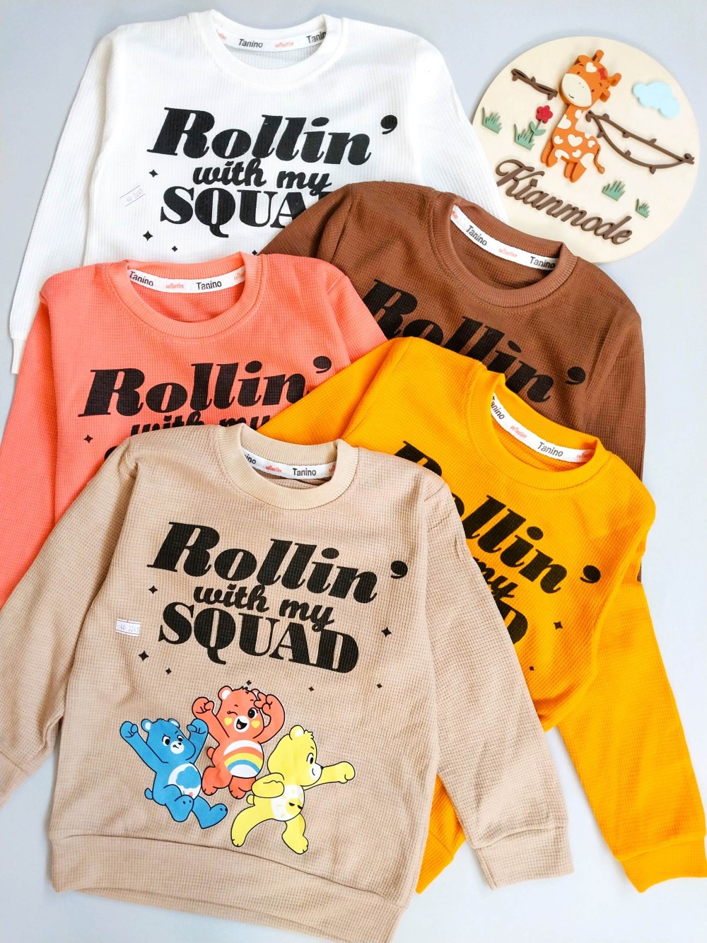 ست بلوز شلوار بچگانه راحتی بیسکویتی مناسب 2 تا 5 سال