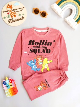 ست بلوز شلوار بچگانه راحتی بیسکویتی مناسب 2 تا 5 سال