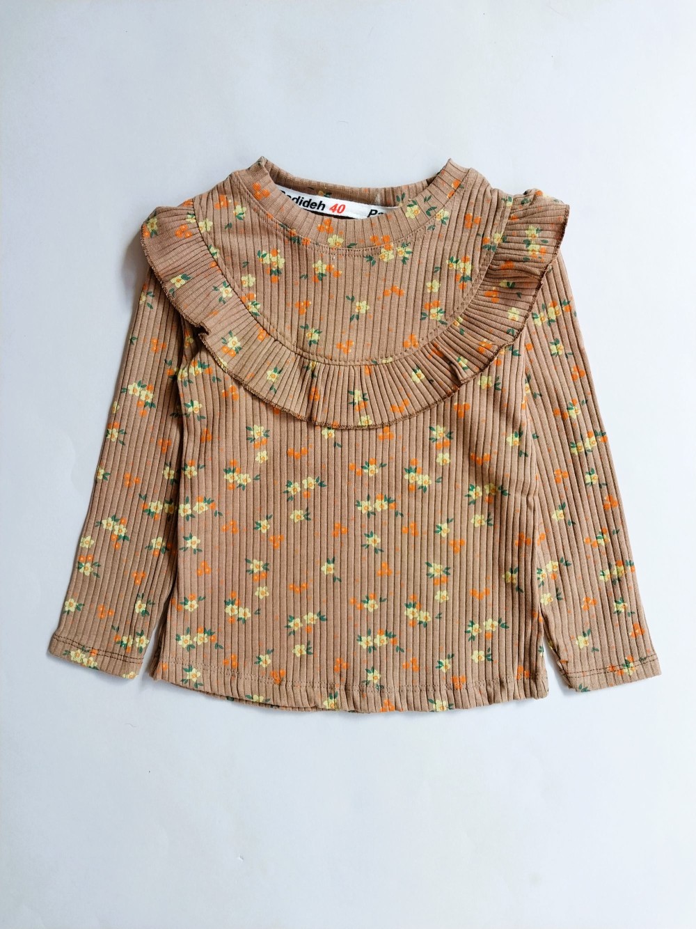 بلوز شلوار دخترانه کبریتی گلدار مناسب 2 تا 7 سال