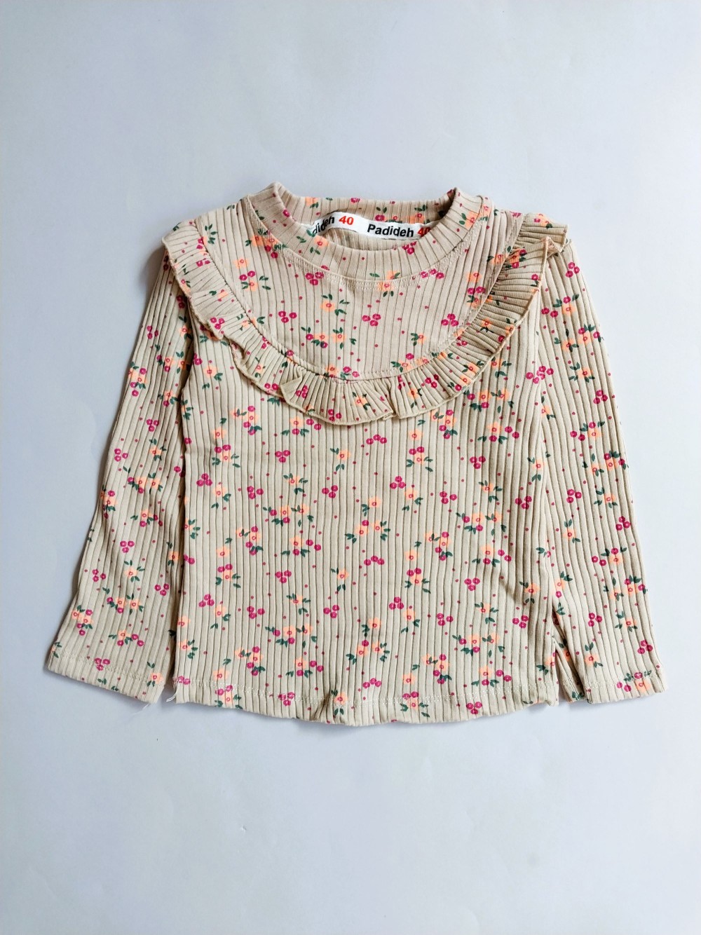 بلوز شلوار دخترانه کبریتی گلدار مناسب 2 تا 7 سال