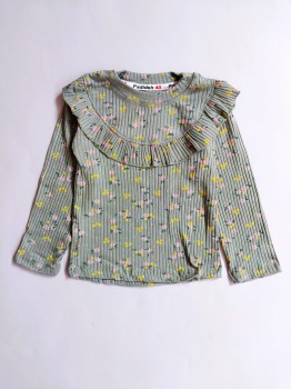 بلوز شلوار دخترانه کبریتی گلدار مناسب 2 تا 7 سال