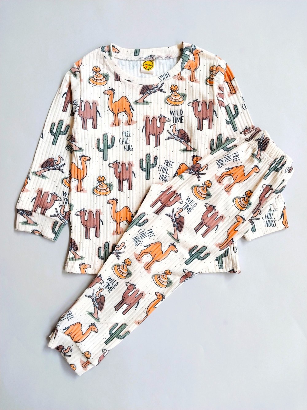 ست بلوز شلوار راحتی بچگانه طرح حیوانات مناسب 1 تا 8 سال