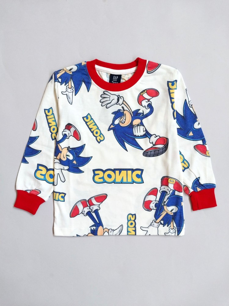 ست بلوز شلوار راحتی بچگانه طرح سونیک مناسب دو تا سیزده سال