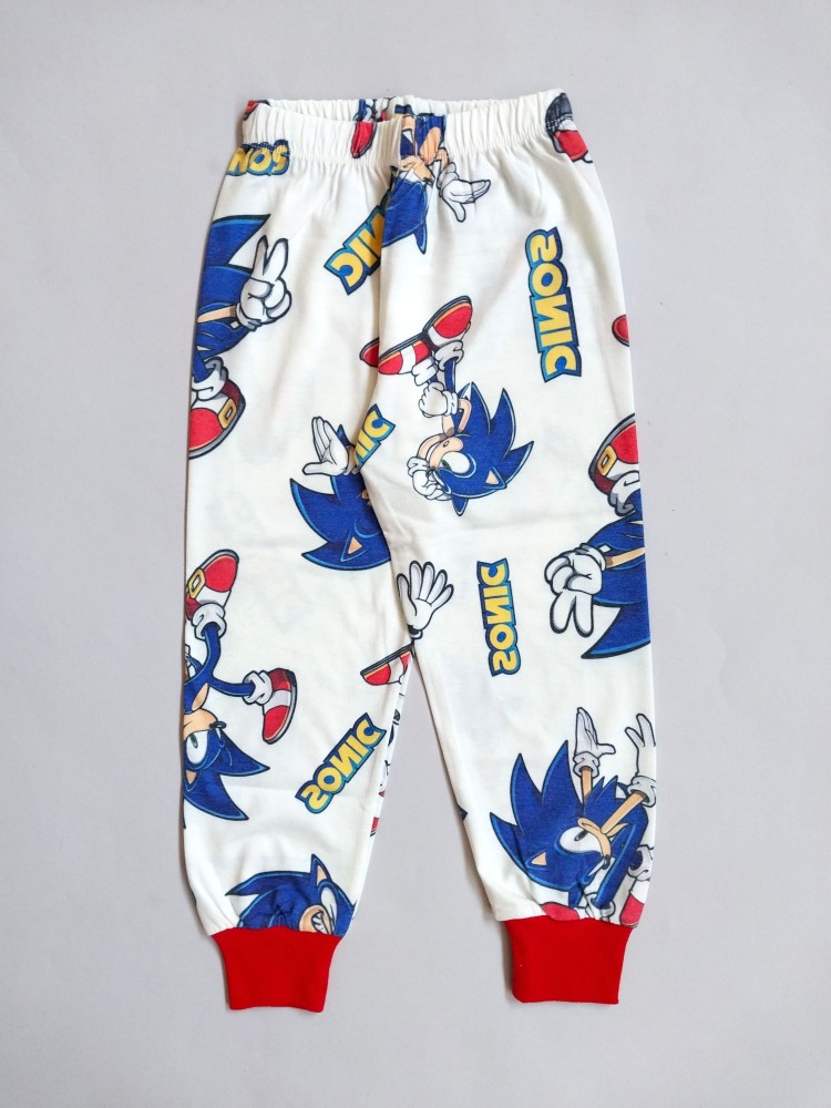 ست بلوز شلوار راحتی بچگانه طرح سونیک مناسب دو تا سیزده سال