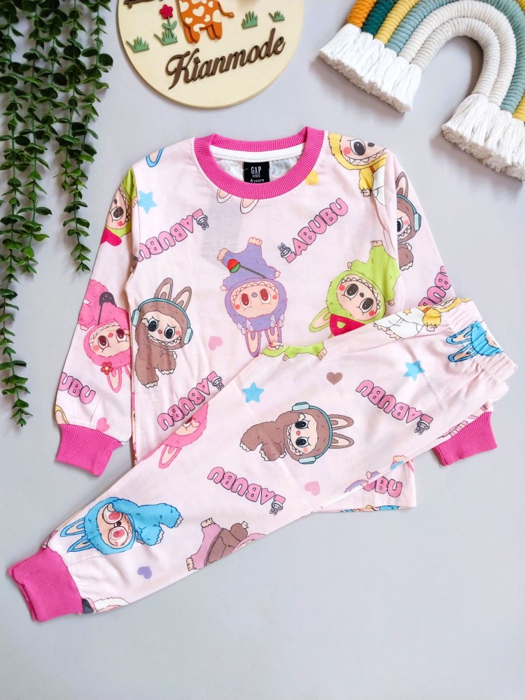 ست بلوز شلوار راحتی لبوبو دخترانه مناسب دو تا سیزده سال