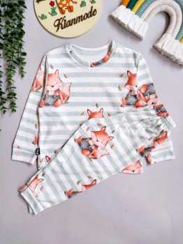 ست بلوز شلوار راحتی بچگانه روباه مناسب یک تا شش سال